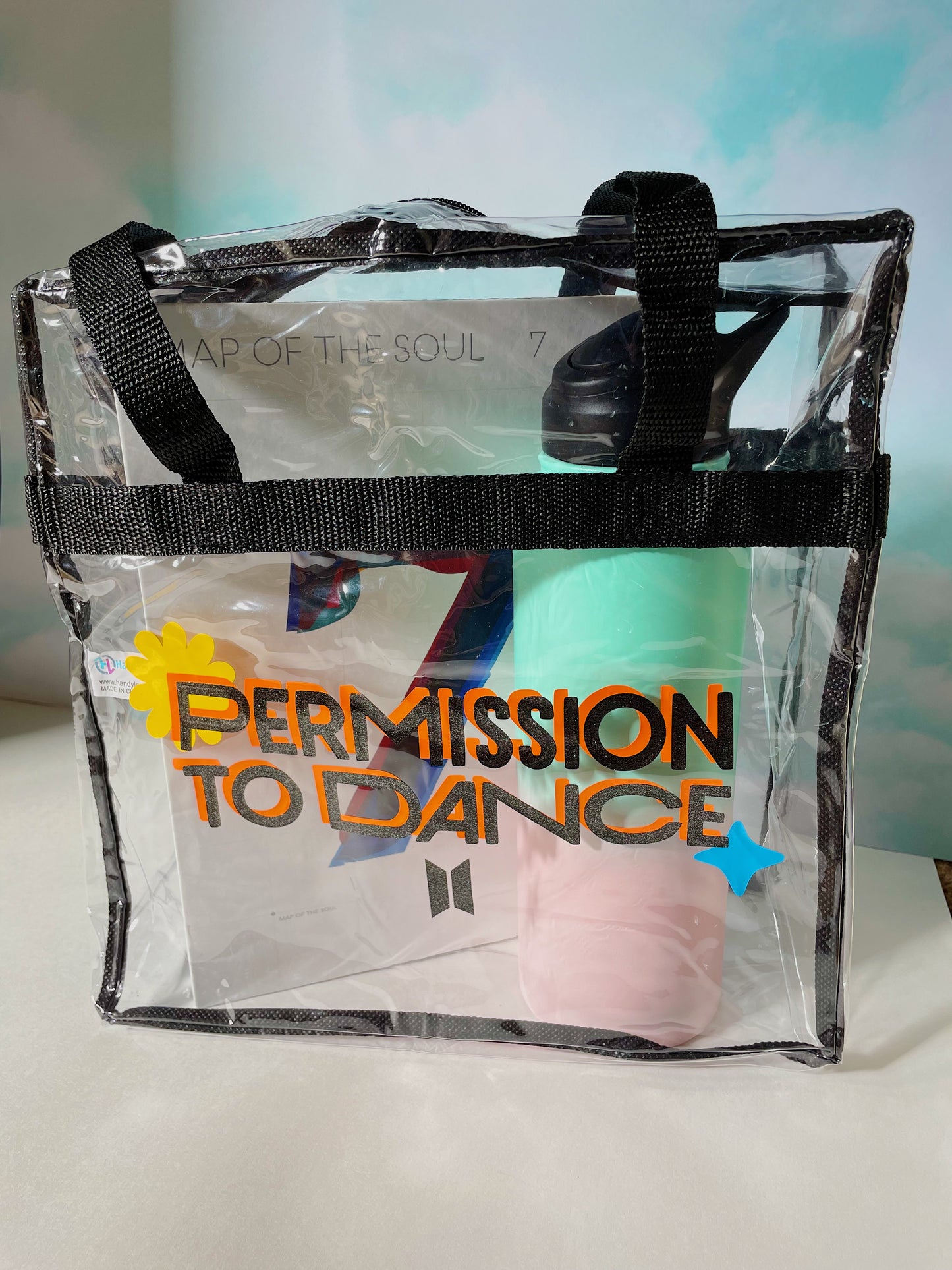 BTS Permission to Dance Concert Tour Clear Stadium Approved Bag 12"x12"x6"