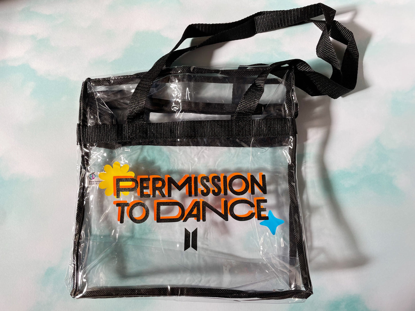BTS Permission to Dance Concert Tour Clear Stadium Approved Bag 12"x12"x6"