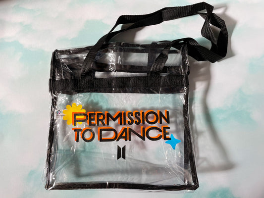 BTS Permission to Dance Concert Tour Clear Stadium Approved Bag 12"x12"x6"